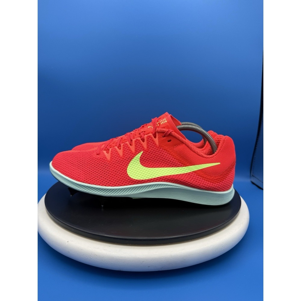 Nike Zoom Rival Distance Mens Sz 10.5 Crimson Barely Volt Track Shoes FZ9653-600 - Picture 1 of 10